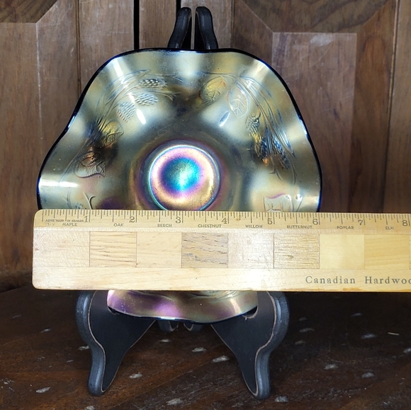 Fenton Carnival Glass Hat Bowl - Picture 9 of 13